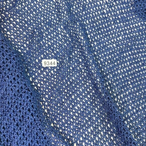 Lauren Ralph Lauren Sweater Womens Large Blue Button Hand Knit Rayon Cardigan - Picture 9 of 9